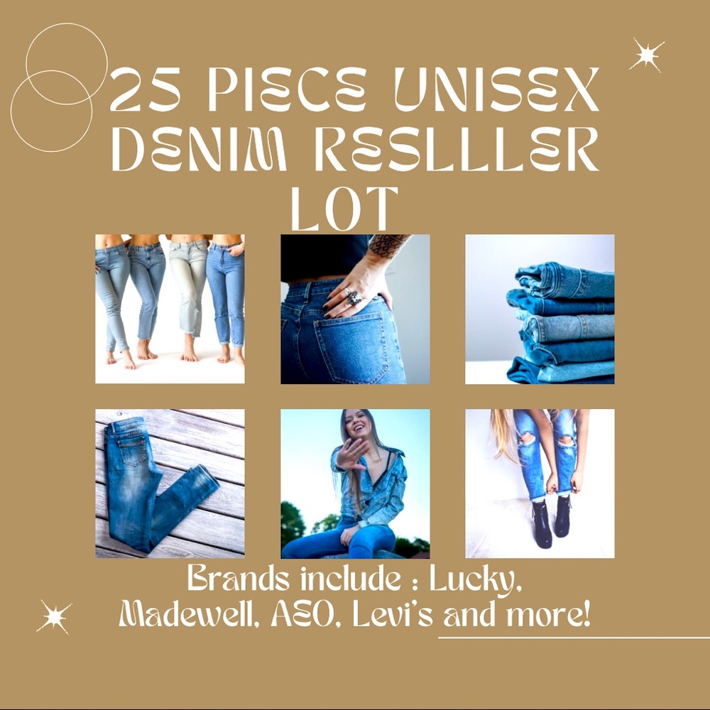 Mystery box!! 25 piece reseller denim lot! Mixed sizes and low COG!